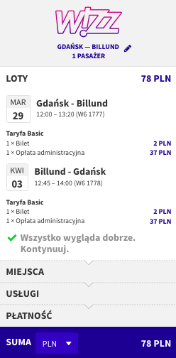 zarezerwuj lot do billund