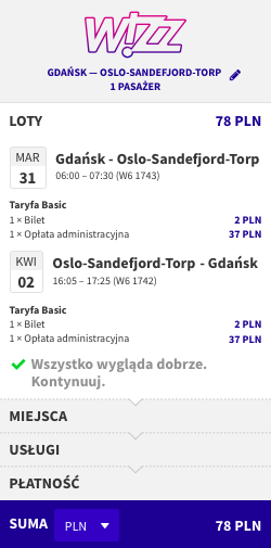 zarezerwuj lot do Oslo