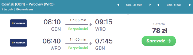 zarezerwuj lot do gdanska