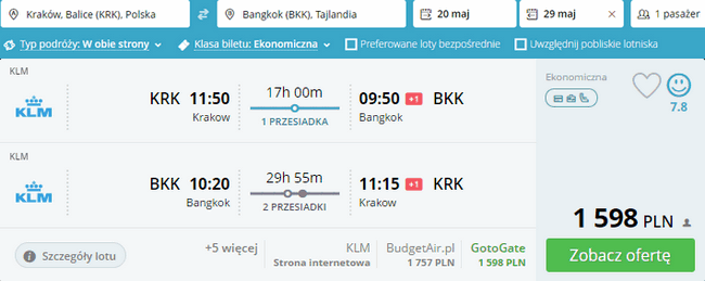 rezerwacja lotów do Bangkoku