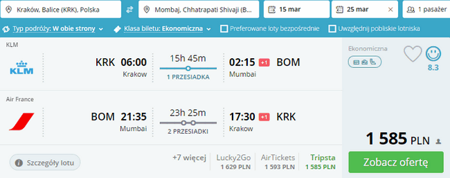 rezerwacja lotów do Indii