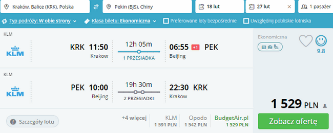 rezerwacja lotów do Pekinu