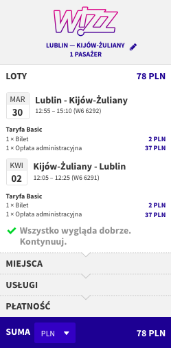 zarezerwuj lot do kijowa