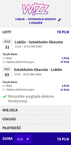 zarezerwuj lot do sztokholmu