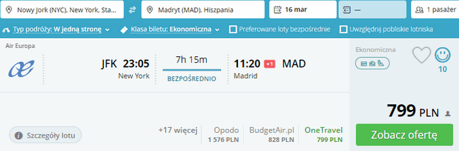 rezerwacja lotu do Madrytu