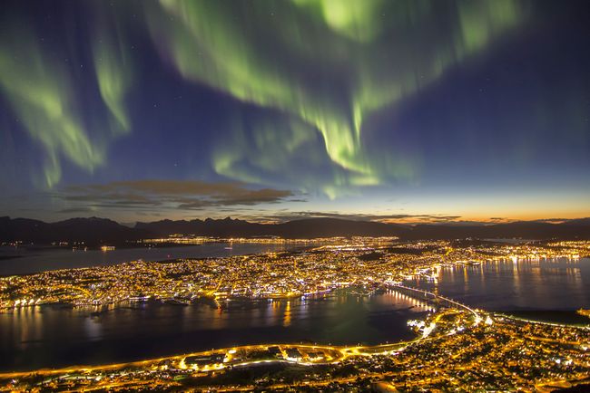 Zorza w Tromso