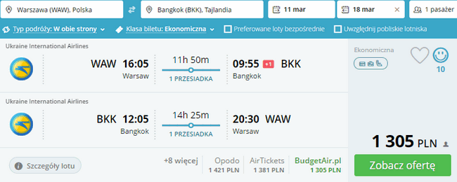rezerwacja lotów do Bangkoku