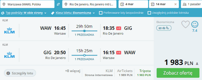 rezerwacja lotów do Brazylii