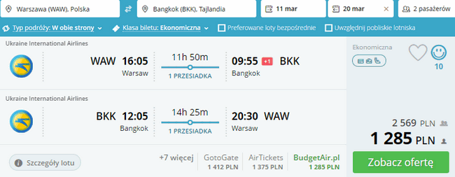 rezerwacja lotów do Bangkoku