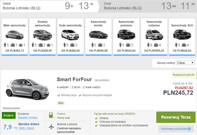auto w Bolonii