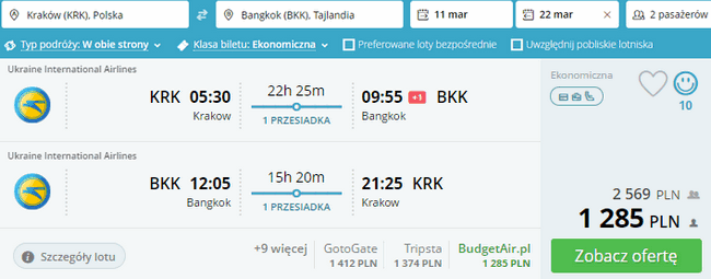 rezerwacja lotów do Bangkoku