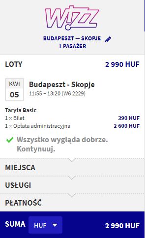 Rezerwacja przelotów z Budapesztu do Skopje