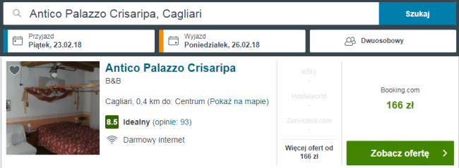 Rezerwacja noclegu w Palazzo Crisaripa