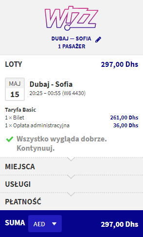 Rezerwacja przelotów z Dubaju do Sofii