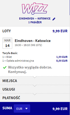 Rezerwacja przelotów z Eindhoven do Katowic