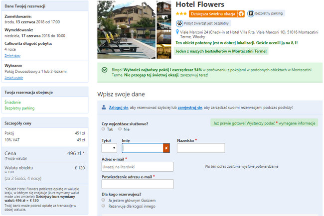 hotel flowers bolonia