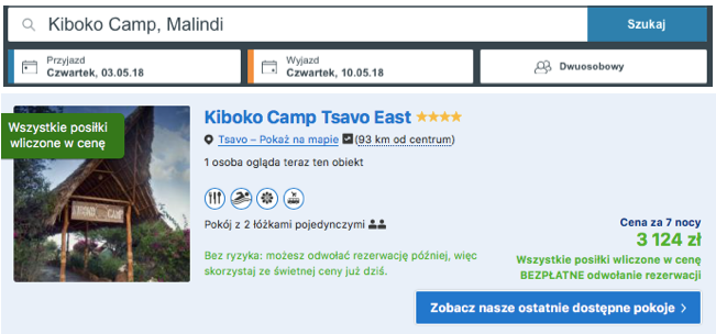 zarezerwuj hotel w kenii
