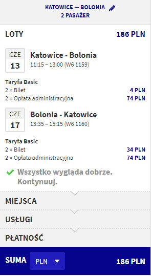 rezerwacja lotów z katowic do bolonii