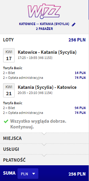 Rezerwacja przelotów z Katowic do Katanii