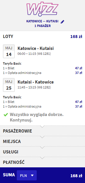 rezerwacja lotów do Gruzji
