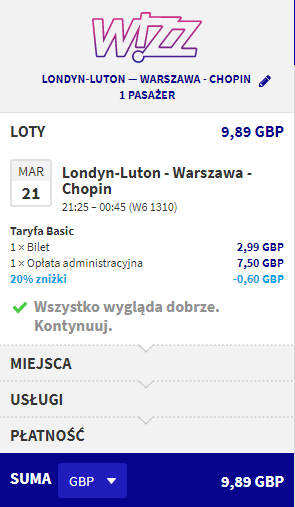Rezerwacja przelotów z Londynu do Warszawy