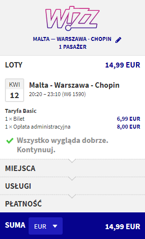 Rezerwacja przelotów z Malty do Warszawy