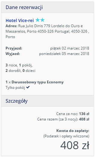 rezerwacja noclegów w porto