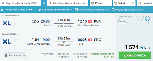 rezerwacja lotów na Reunion