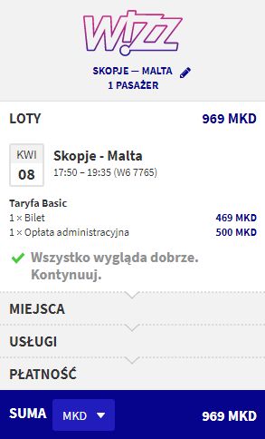 Rezerwacja przelotów z Skopje na Maltę