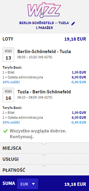 rezerwacja lotów do Tuzli