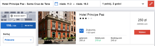 rezerwacja noclegów na teneryfie