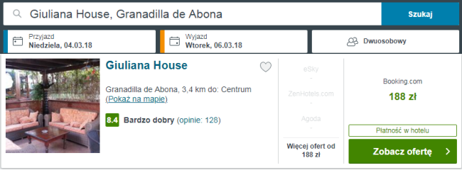 Nocleg w hotelu Giuliana House