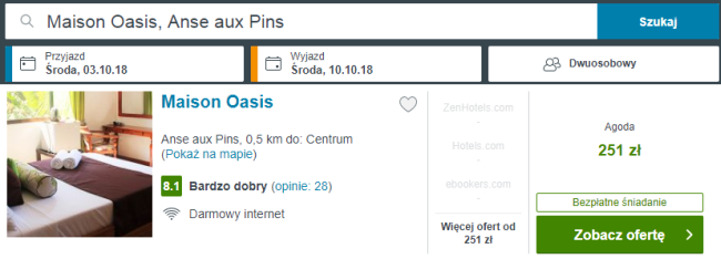 seszele noclegi