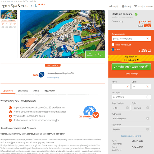 rezerwacja wczasów