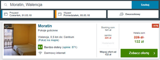 zakwaterowanie moratin walencja