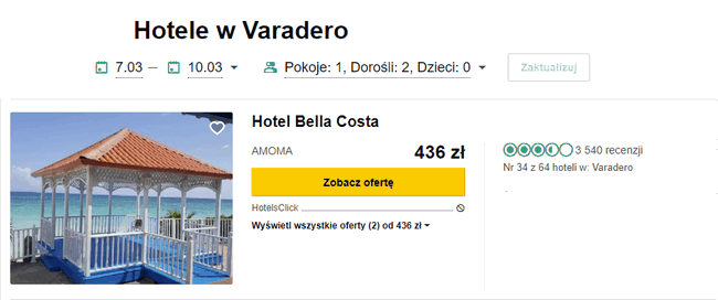 noclegi w Varadero
