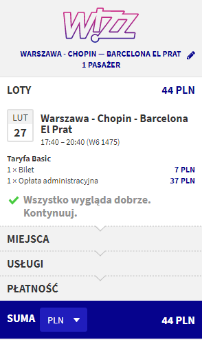 Rezerwacja przelotów z Warszawy do Barcelony