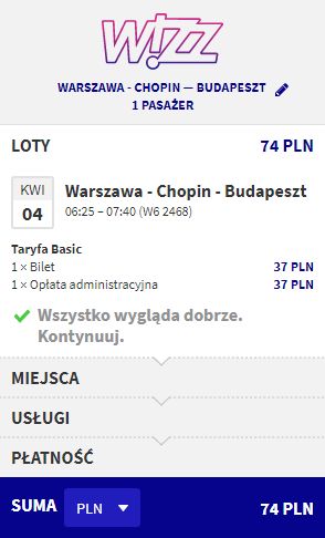 Rezerwacja przelotów z Warszawy do Budapesztu