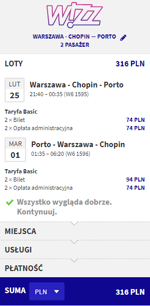 rezerwacja lotów do Porto