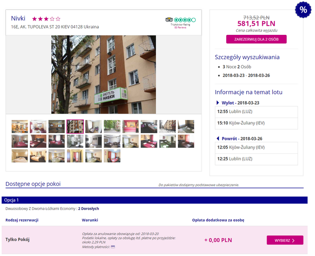 rezerwacja pakietu w kijowie