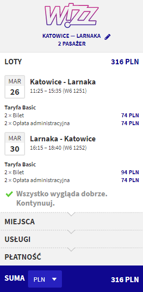 rezerwacja lotów do Larnaki