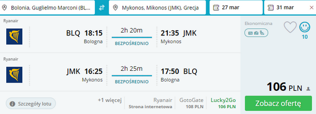 rezerwacja lotów z bolonii na mykonos