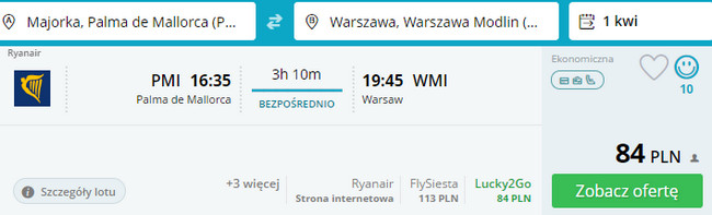 rezerwacja lotów z majorki do warszawy