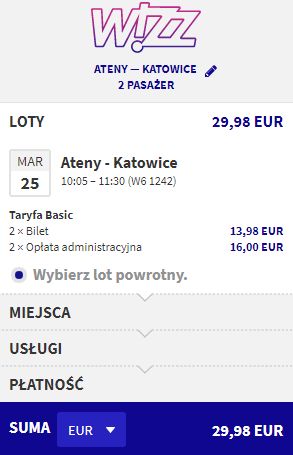 rezerwacja lotu z Aten do Katowic