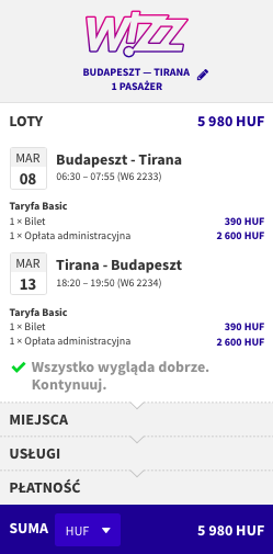 zarezerwuj lot do tirany
