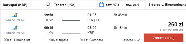 rezerwacja lotów do Teheranu