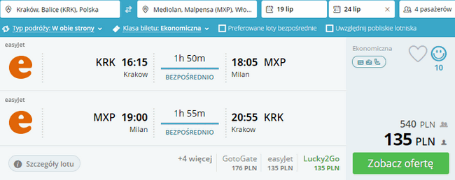 rezerwacja lotów do Mediolanu