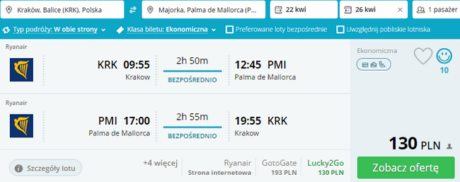 rezerwacja lotów na Majorkę