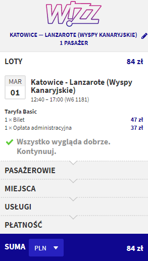 rezerwacja lotów na Lanzarote