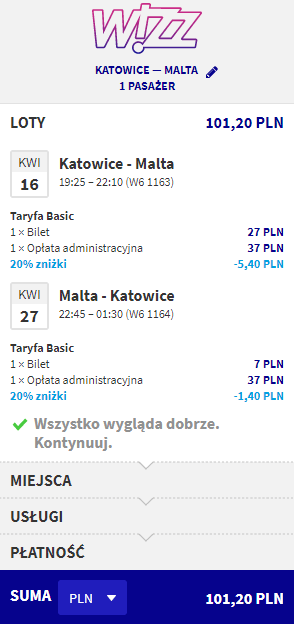rezerwacja lotów na Maltę